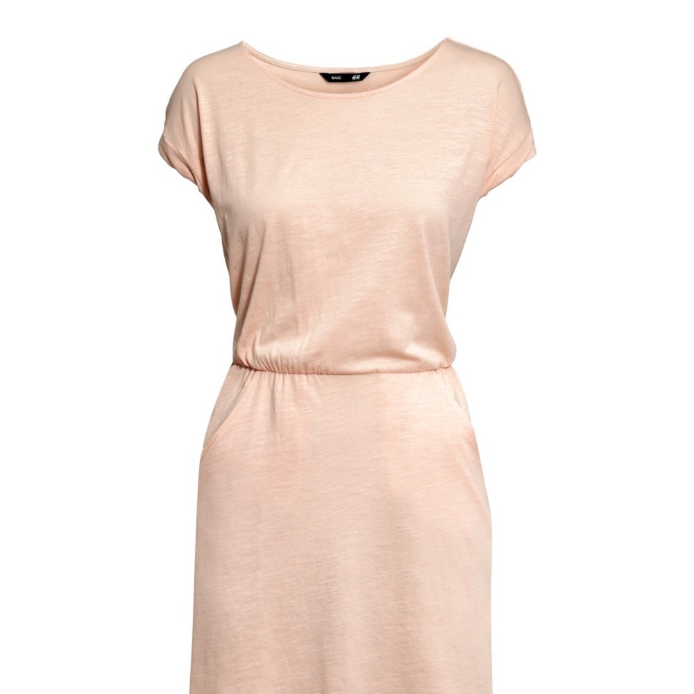 H&M Pink jersey style short sleeved basic dress